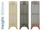 CA-RA6810-TH - Carron Rathmell 6 Column Cast Iron Radiator H810 x W2302mm CA-RA6810-TH - Carron Rathmell 6 Column Cast Iron Radiator H810 x W2302mm